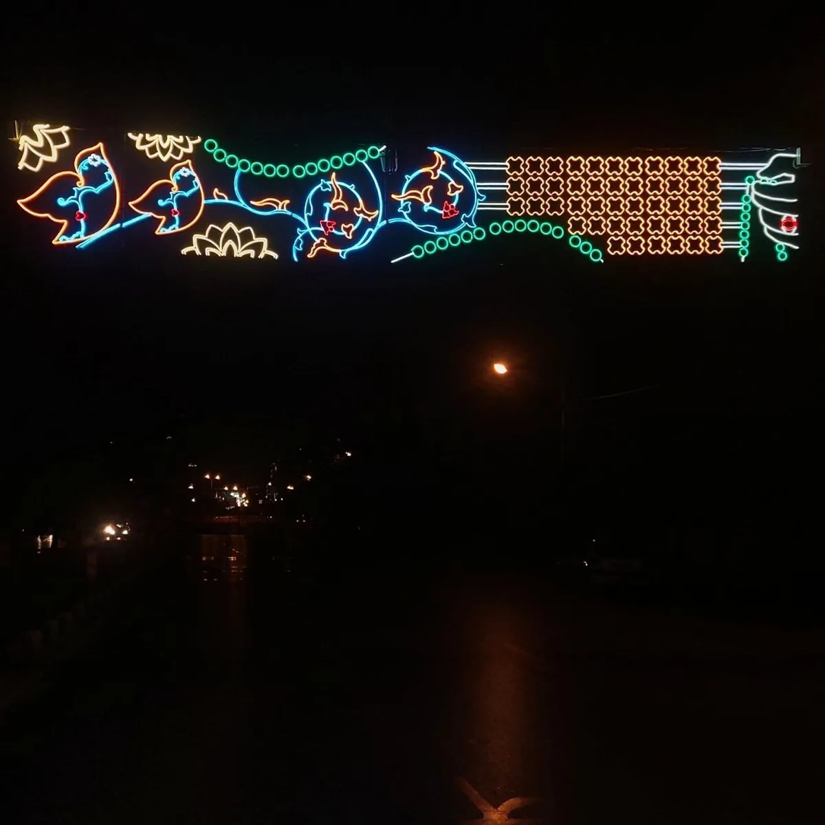 ریسه‌ی نوری با نقش ماهی